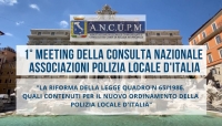 1° MEETING DELLA CONSULTA NAZIONALE ASSOCIAZIONI POLIZIA LOCALE D&#039;ITALIA